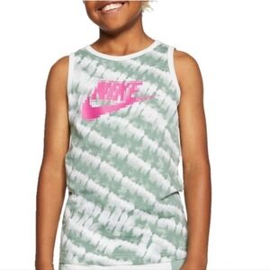 Nike Green Tie-Dye Tank Top - Kids Medium